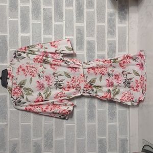 Show Me Your Mumu Women's White and Pink Floral Robe One Size